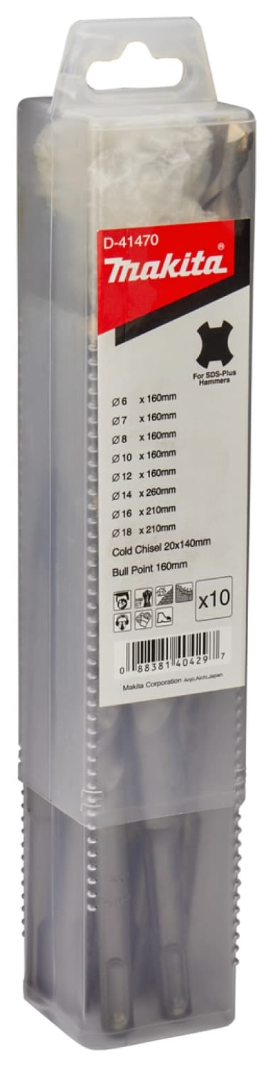 Makita D-41470 10-delige SDS-Plus Betonboor-/beitelset thumbnail 2