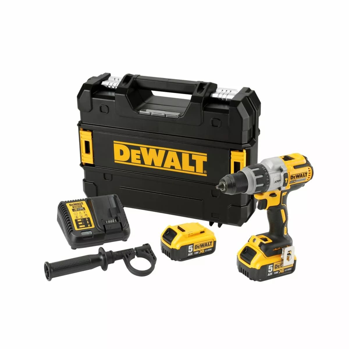 DeWALT DCD996P2 18V Li-ion XR Accu Boor-/schroefmachine Set (2x 5.0Ah) In TSTAK - Koolborstelloos