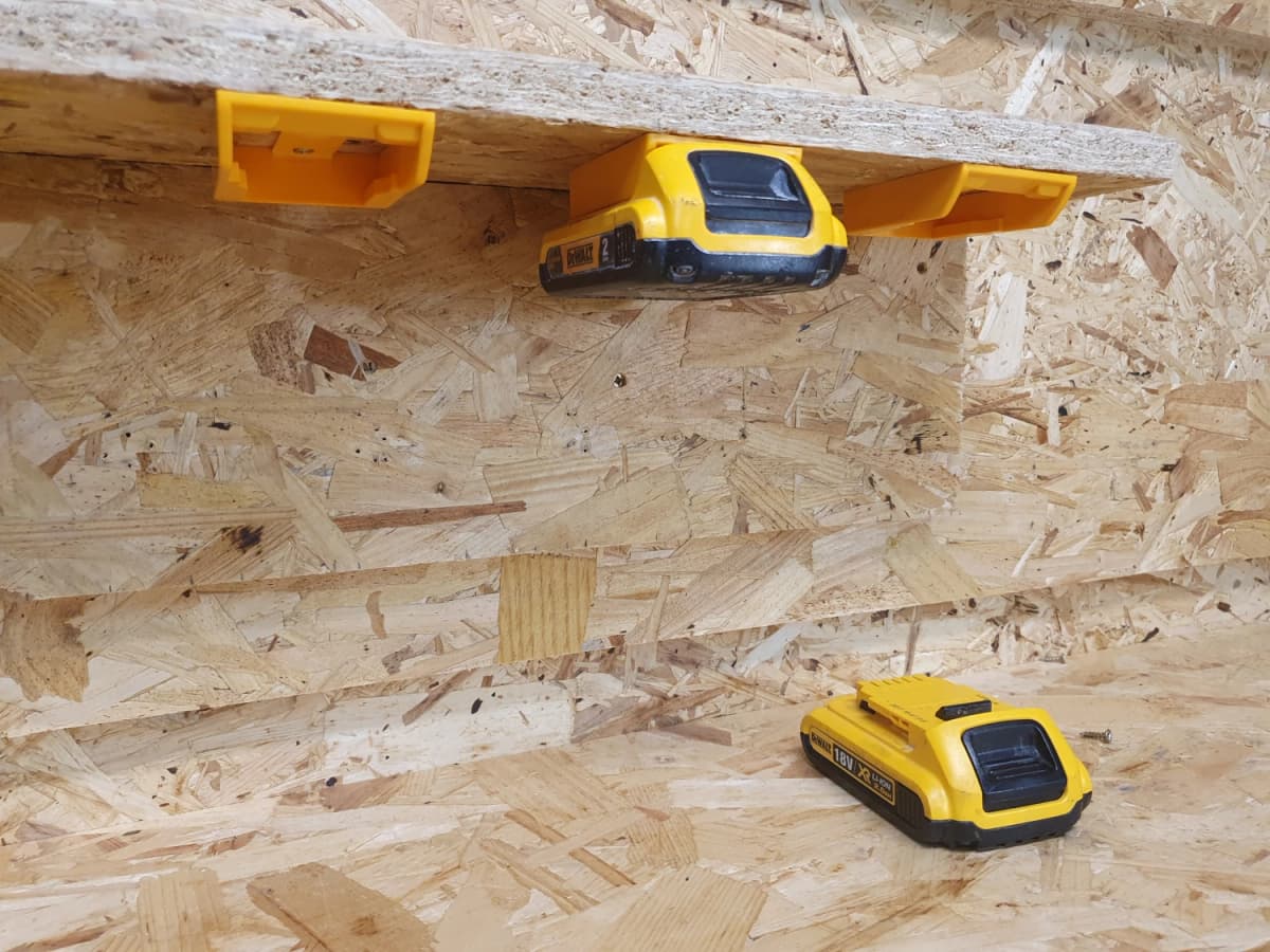 StealthMounts BM-DW20-YLW-6 Accuhouder Voor DeWALT XR&Flexvolt - Geel - 6-pack thumbnail 2