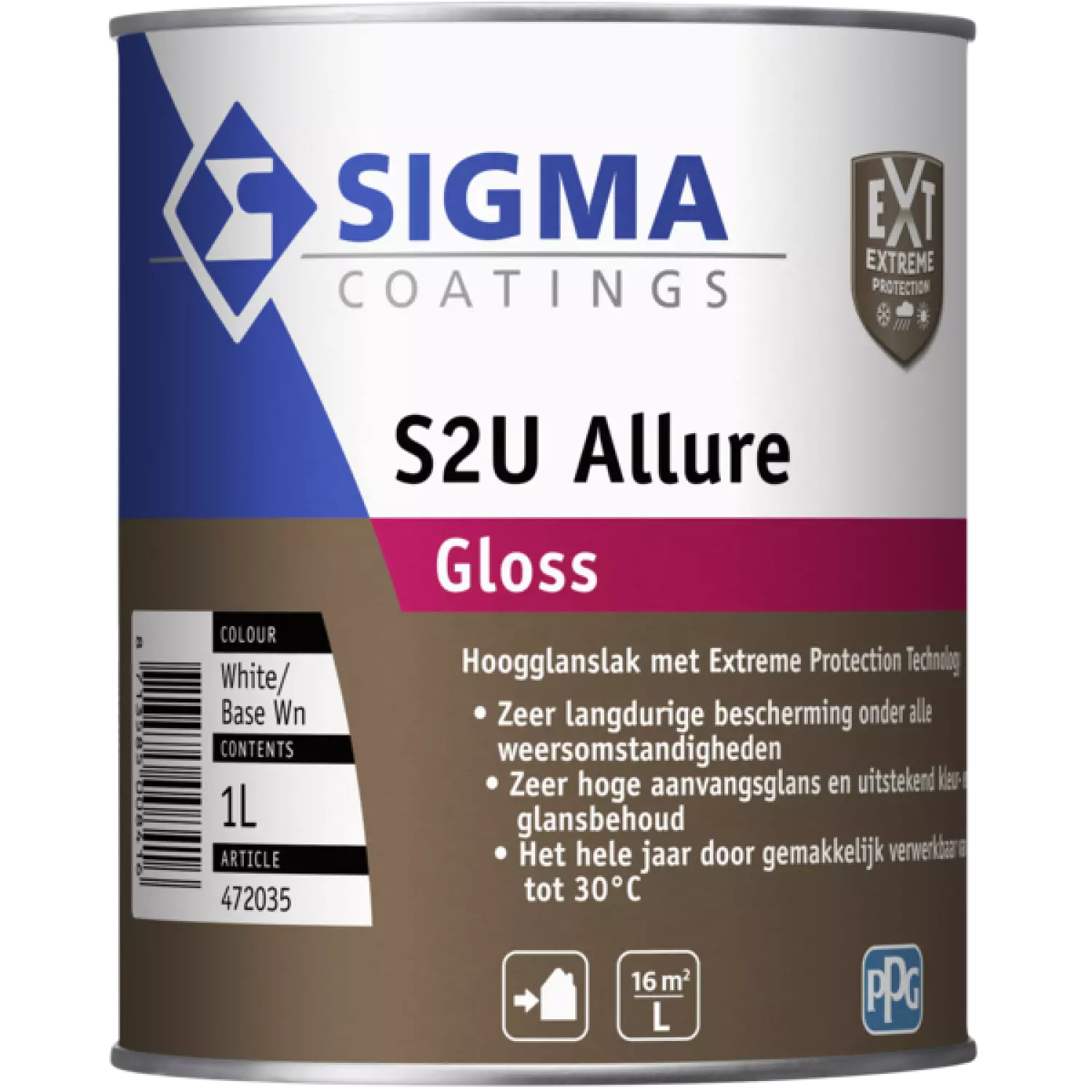 Sigma S2U Allure Gloss - Op Kleur Gemengd - 1L - Lak