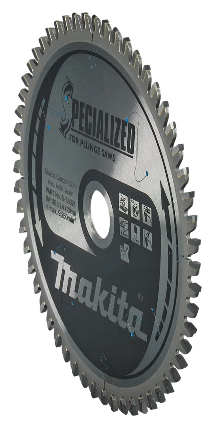 Makita B-33021 Specialized Invalzaagblad - 165 X 20 X 56T - Aluminium thumbnail 3