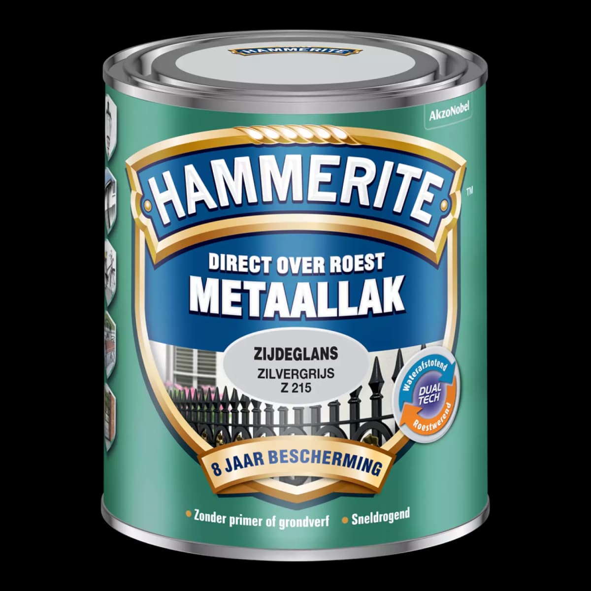 Hammerite Metaallak Zijdeglans Rm - Zilver Grijs - 0,75L