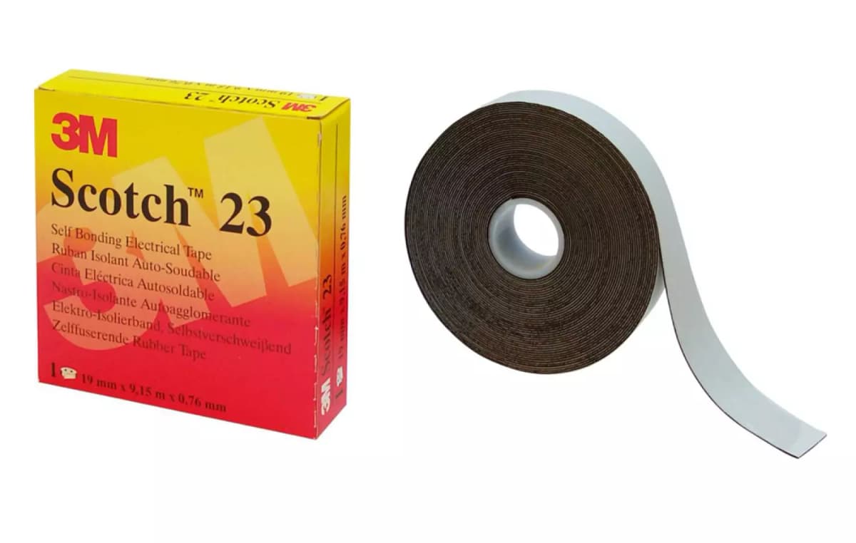 3M Scotch 23 Zelffuserende Rubber Tape Zwart - 9,15m X 25mm