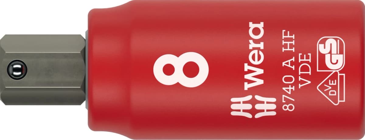 Wera 05005904001 8740 B VDE HF Zyklop Bitdop Geïsoleerd - 1/4"- 8mm