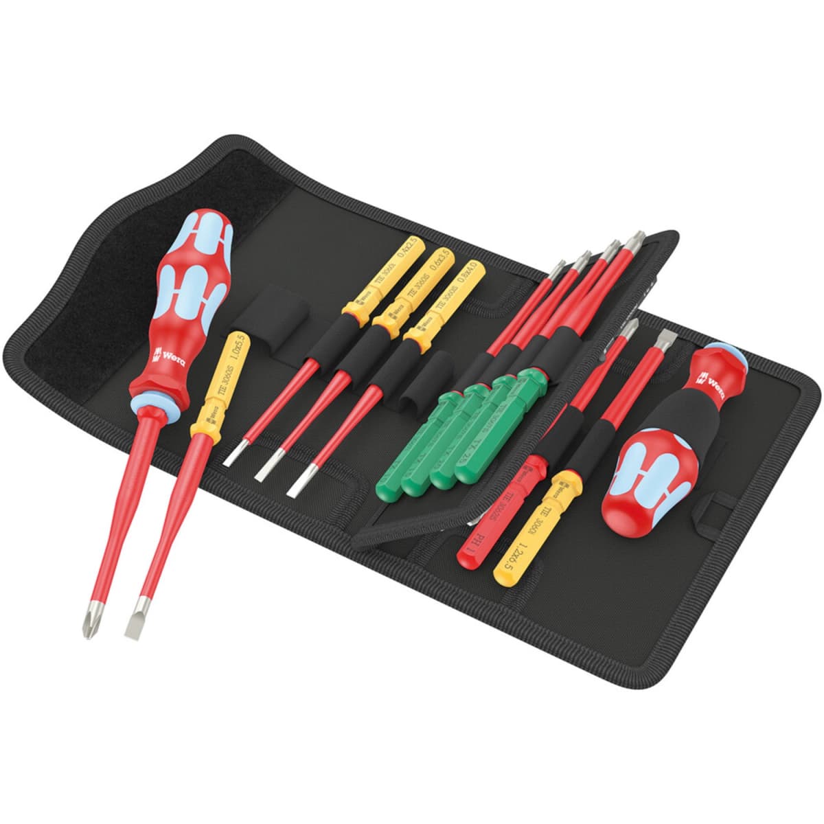 Wera 05006631001 17-delig Kraftform Kompakt VDE RVS 17 Extra Slim 1 Tool Finder Wisselklingenset In Etui