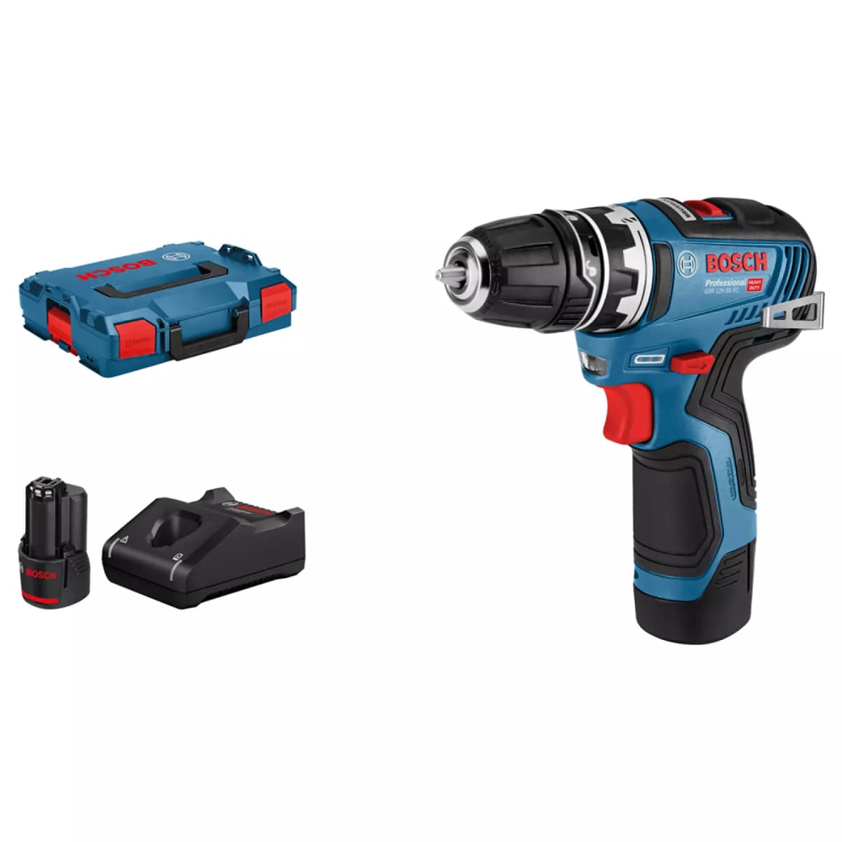 Bosch GSR 12V-35 FC 12V Li-ion Accu Schroefboormachine Set (2x 3.0Ah Accu) In L-Boxx - Koolborstelloos