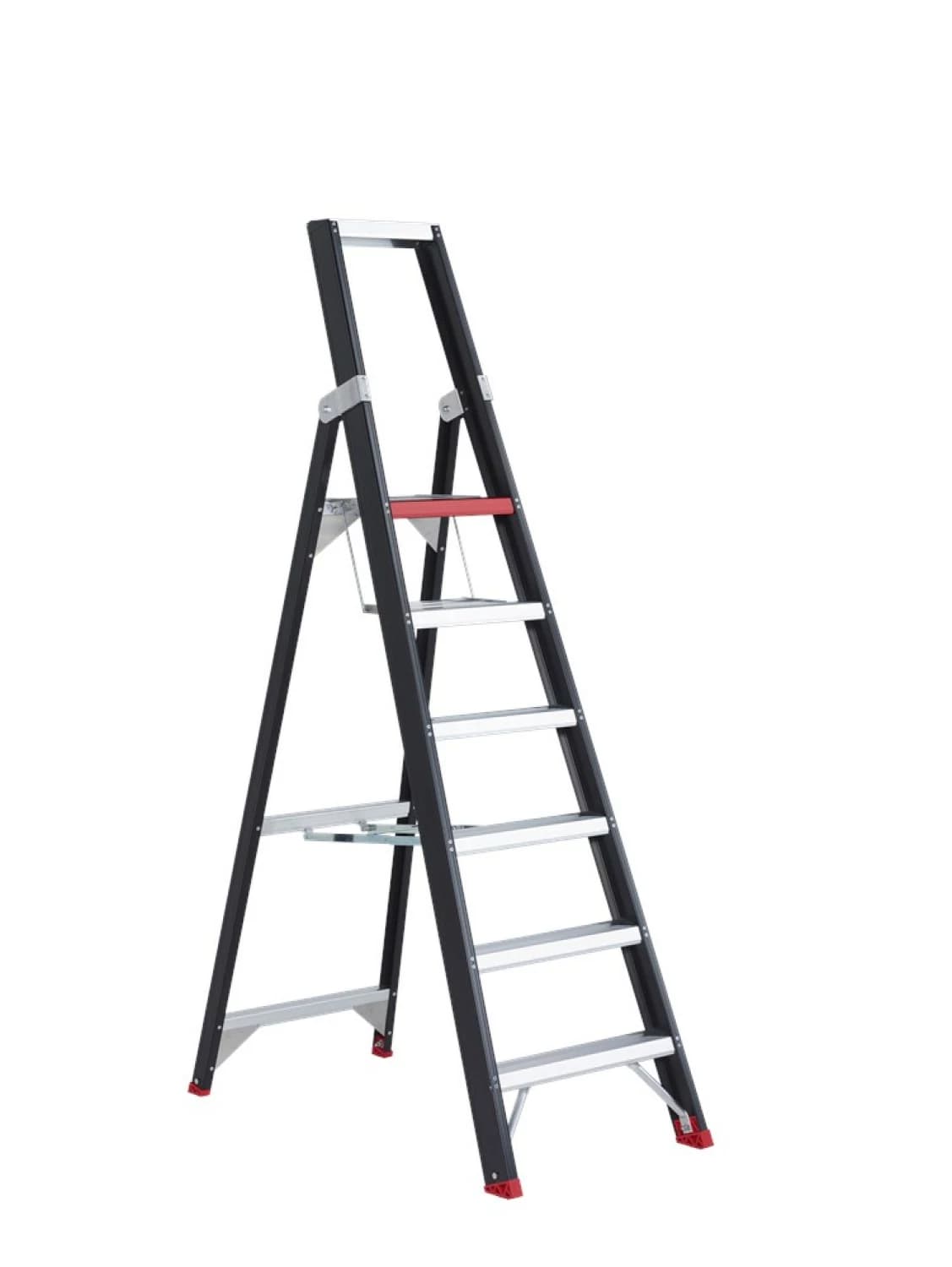 Altrex Taurus TGB 6 Trap - Enkel - Aluminium Met Coating - 6 Treden - Max. Werkhoogte 3,4m