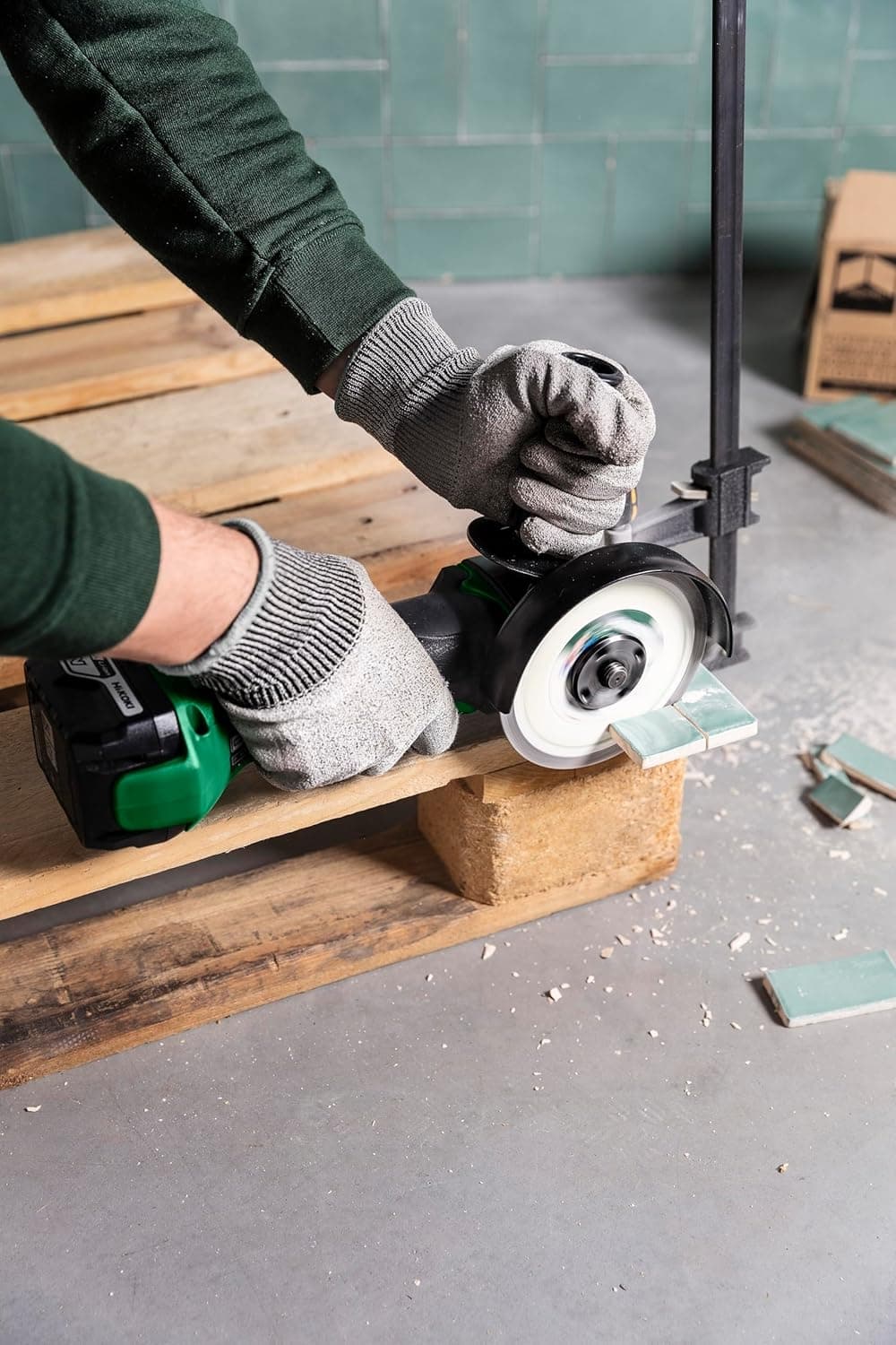 HiKOKI G18DSL2W3Z 18V Li-ion Accu Haakse Slijpmachine Body In HSC II Koffer - 125 Mm thumbnail 2