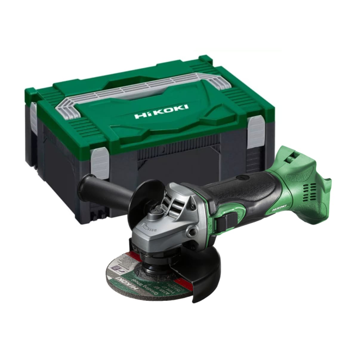 HiKOKI G18DSL2W3Z 18V Li-ion Accu Haakse Slijpmachine Body In HSC II Koffer - 125 Mm