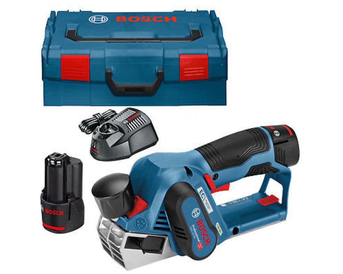 Bosch GHO 12V-20 12V Li-Ion Accu Schaafmachine Set (2x 3.0Ah Accu) In L-Boxx - Koolborstelloos