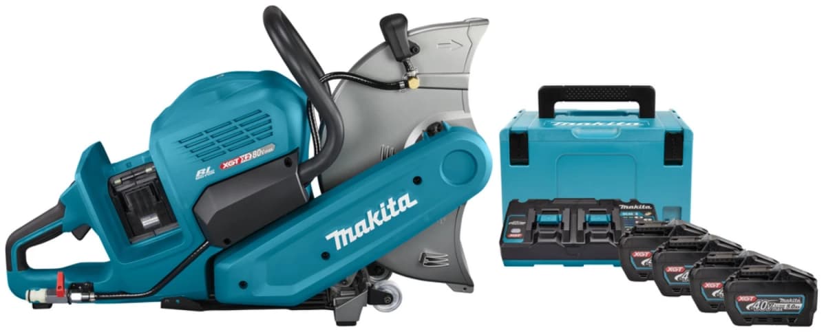 Makita CE001GT401X XGT 2x40V Max Li-Ion Accu Doorslijper Set (4x 5,0Ah) In Mbox - 355mm