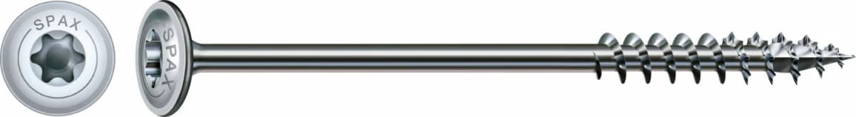 SPAX Houtconstructieschroeven Discuskop - Deeldraad -T30 - 6.0x120 Mm (100st)