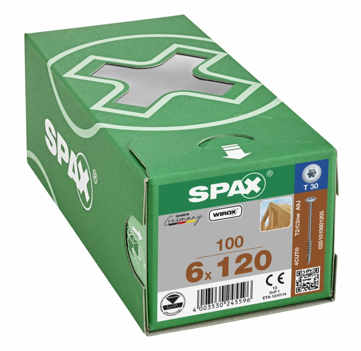 SPAX Houtconstructieschroeven Discuskop - Deeldraad -T30 - 6.0x120 Mm (100st) thumbnail 4