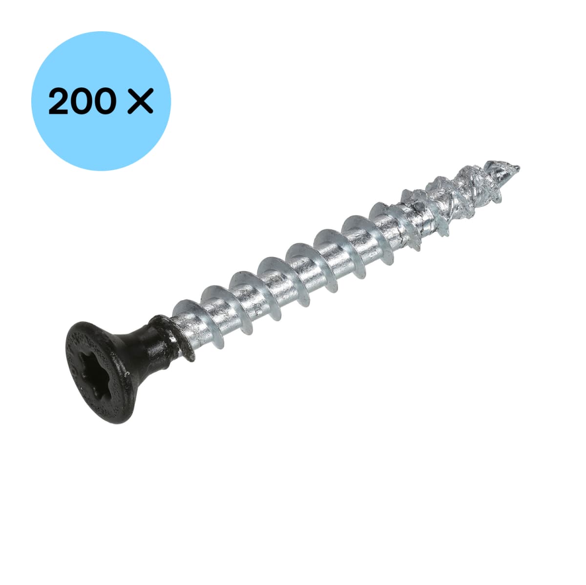 DynaPlus 0285.01.25605 Beslagschroef - TX20 - 4.0 X 40mm - Platkop - Voldraad - Verzinkt (200st) thumbnail 2