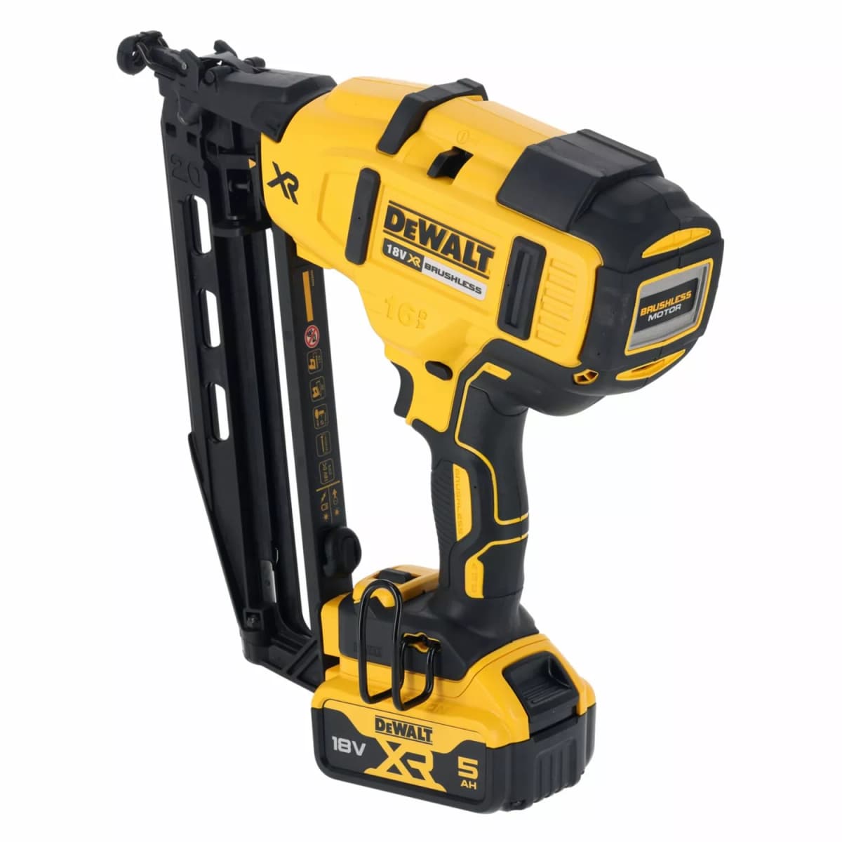 DeWALT DCN660P2-QW 18V Li-ion XR Accu Afwerktacker Set (2x 5.0Ah) In Koffer - 32-63mm - 16 Gauge - Koolborstelloos thumbnail 3