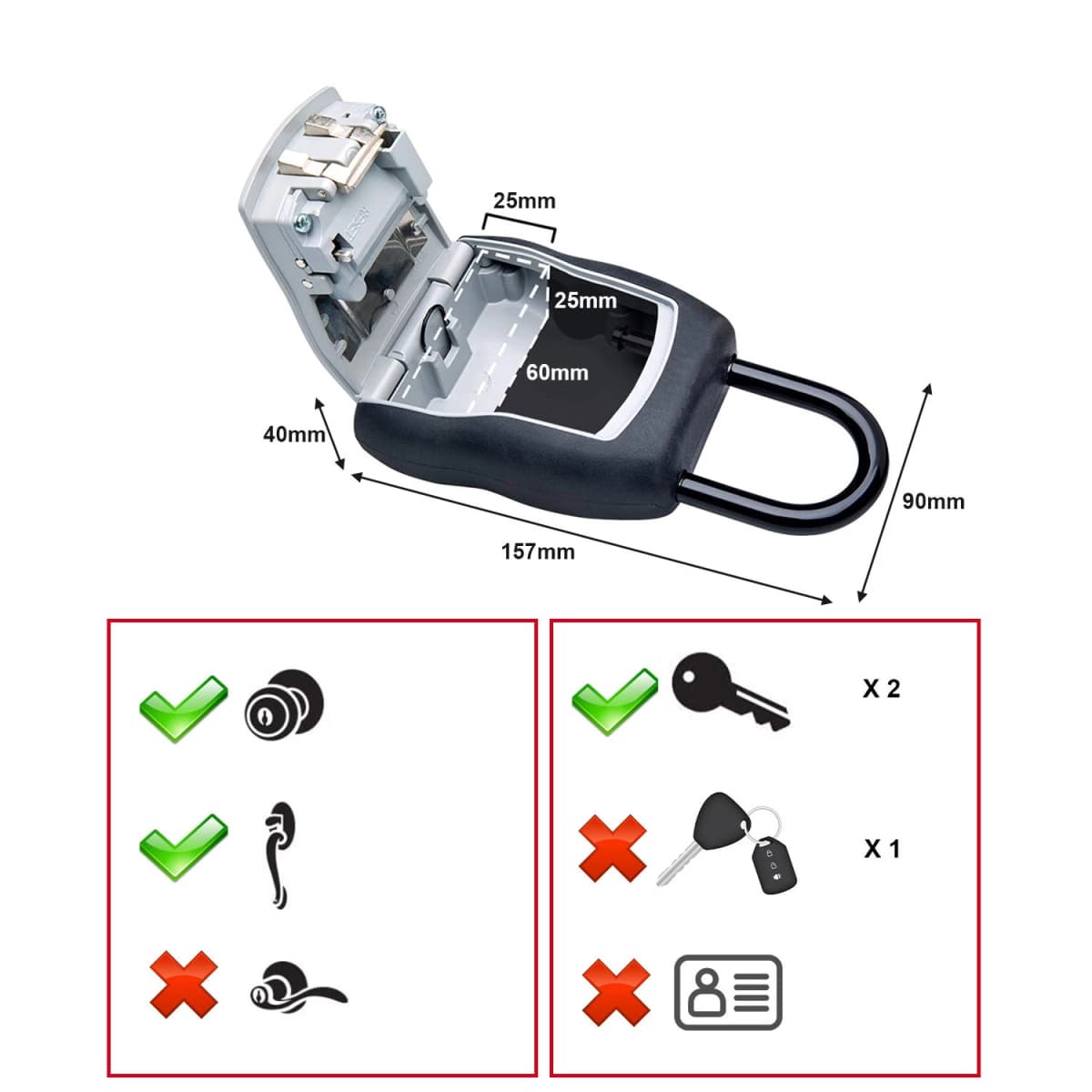 Master Lock 5400EURD Sleutelkluis Met Beugel - Inbraakwerend thumbnail 2