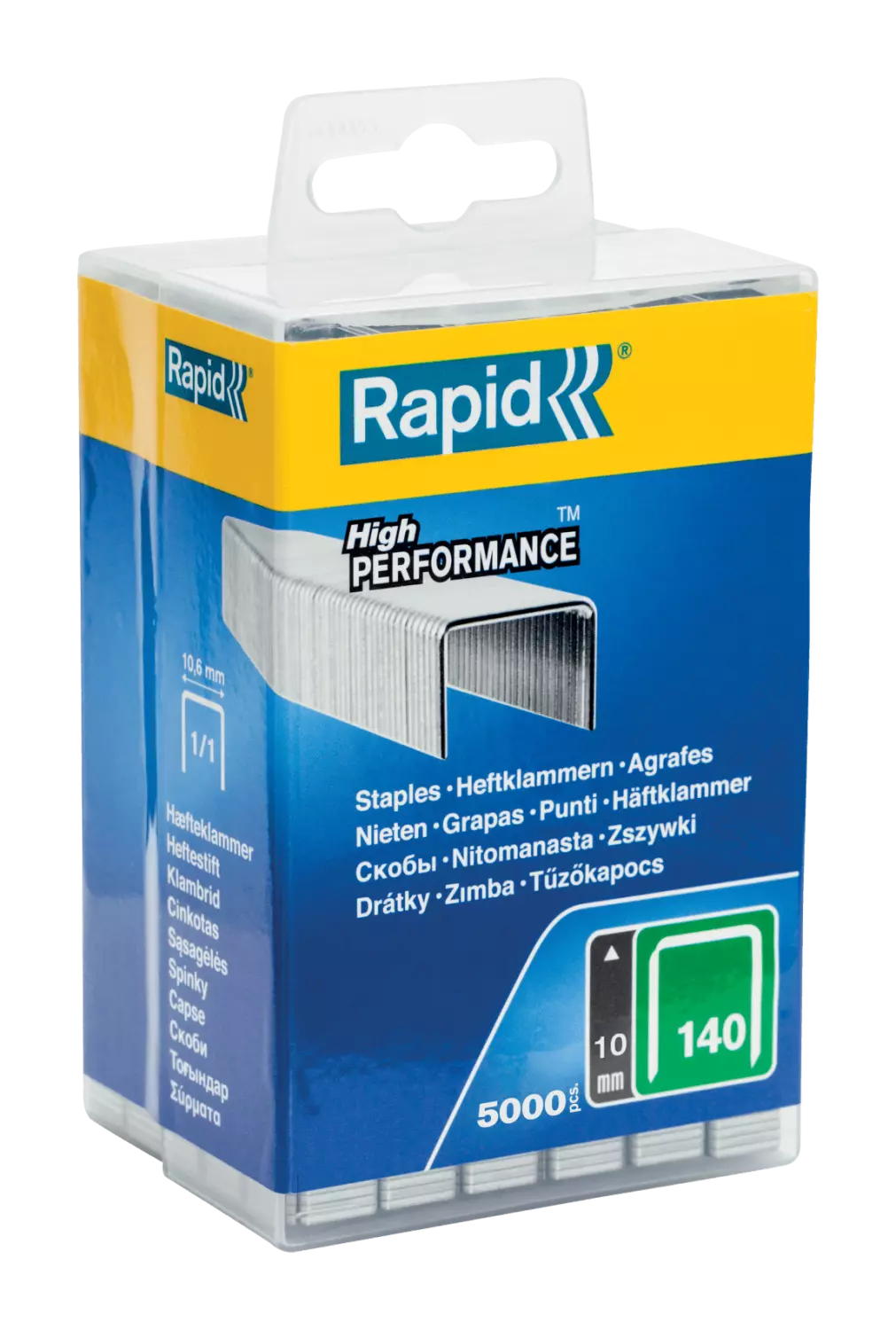 Rapid Vlakdraadnieten - 140/10mm - Gegalvaniseerd - 5000st In Kunststof Box thumbnail 2