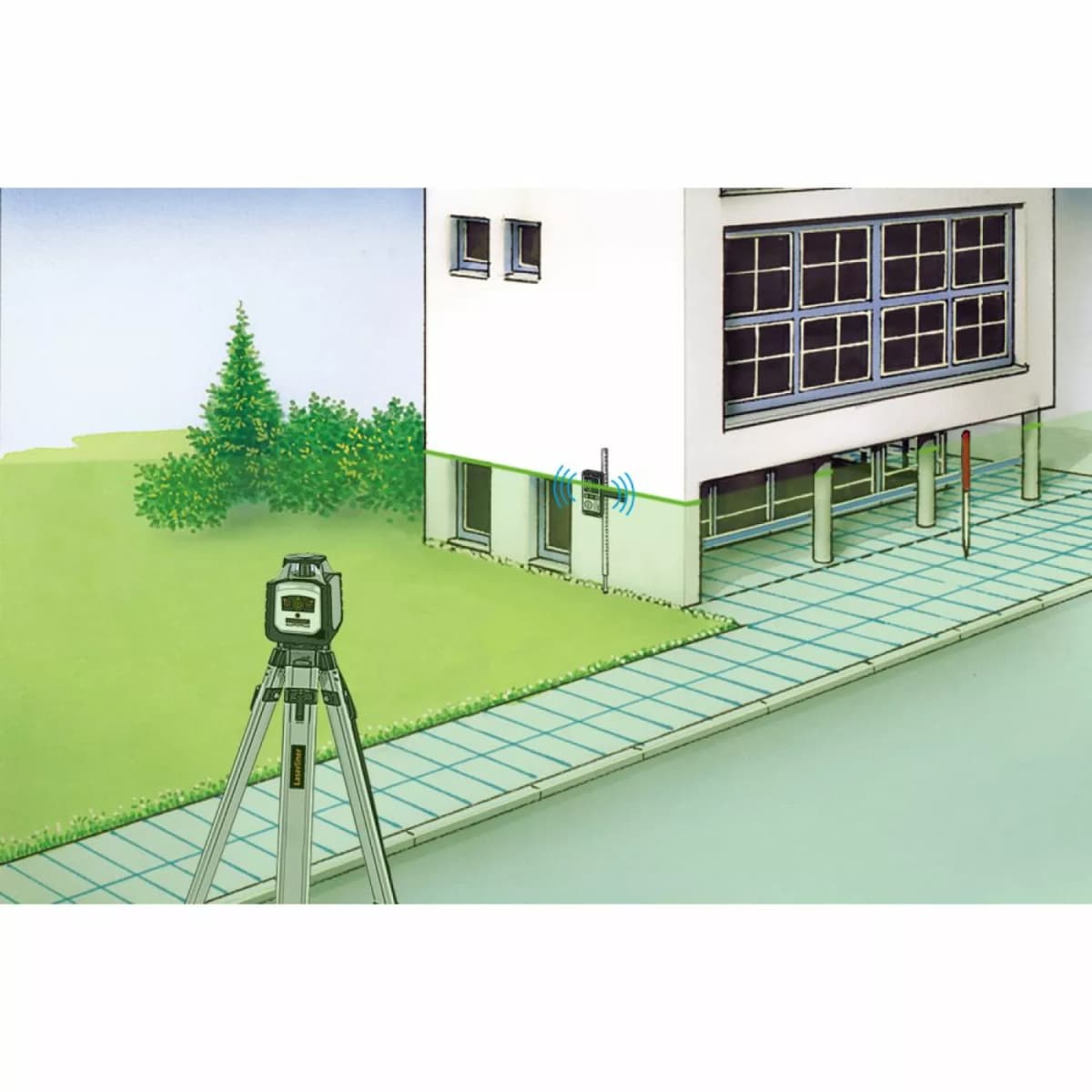 Laserliner Alu-licht-statief Aluminium Statief Met Gefreesd Steunvlak - 5/8"- 95-165cm thumbnail 3