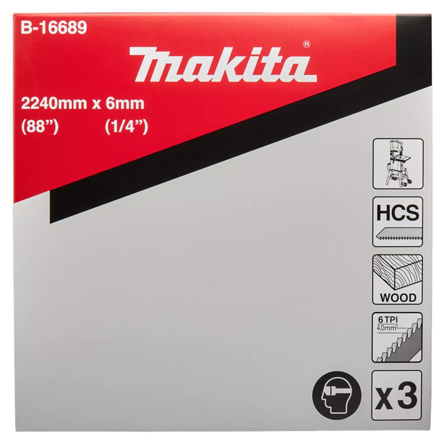 Makita B-16689 Lintzaagblad Voor LB1200F - 2240 X 6mm (3st) thumbnail 2