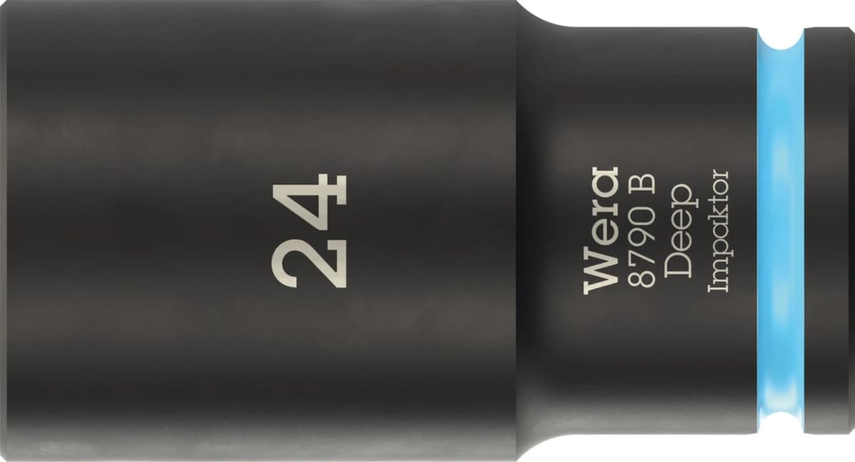 Wera 05005563001 8790 B Impaktor Deep Lange Krachtdop - 3/8"- Zeskant - 24 X 63mm