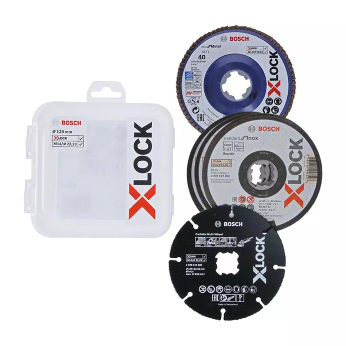 Bosch 2608619374 5-delige X-Lock Schijvenset - 125mm