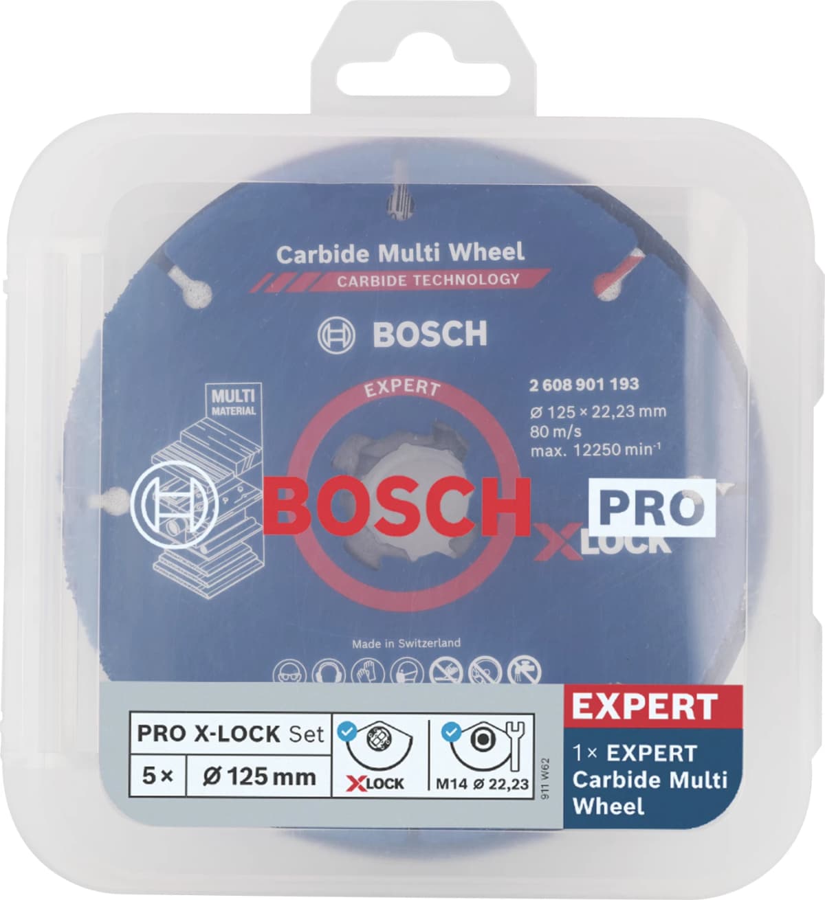 Bosch 2608619374 5-delige X-Lock Schijvenset - 125mm thumbnail 2