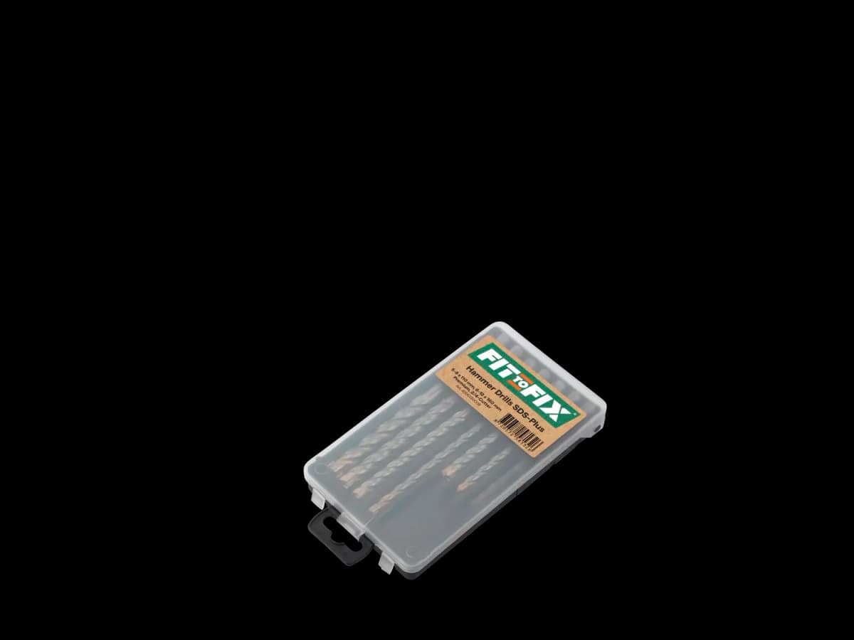 Fit-to-Fix 009-KA070077 7-delige Uni SDS-Plus Premium Hamerborenset - 2/4-snijder - Staal - 5-6-8x110mm + 6-8-10-12x160mm thumbnail 4