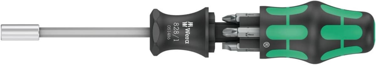 Wera 05051511001 Kraftform Kompakt 27 Set 2 Bitschroevendraaier - 6 In 1 Multi-bit