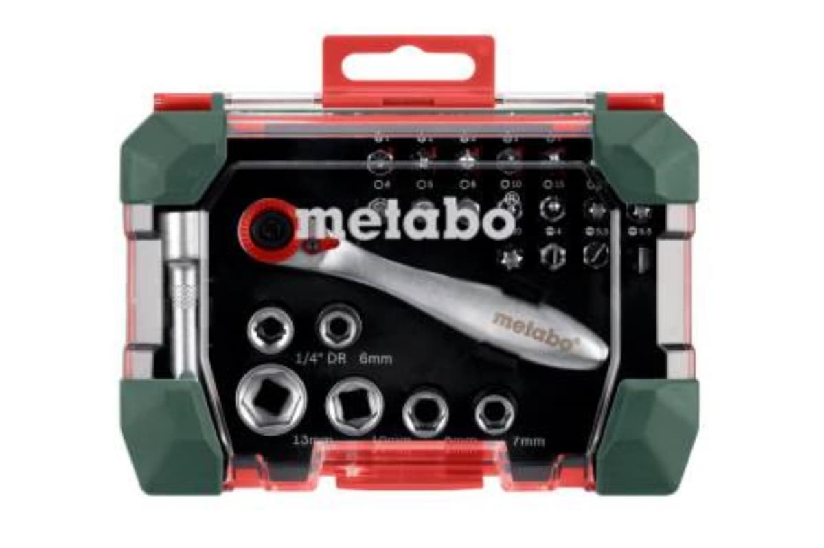 Metabo 626701000 26-delige Bit- En Ratel Set In Cassette