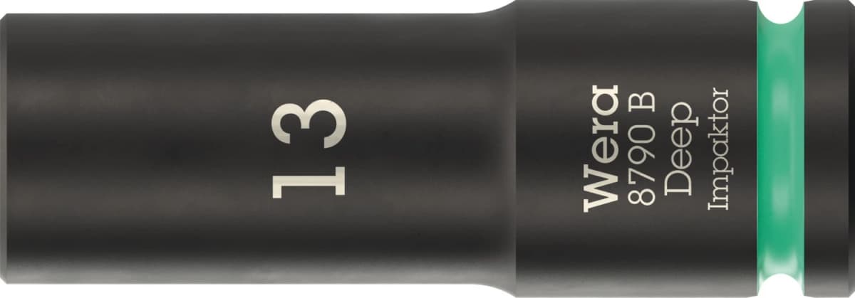 Wera 05005554001 8790 B Impaktor Deep Lange Krachtdop - 3/8"- Zeskant - 13 X 63mm