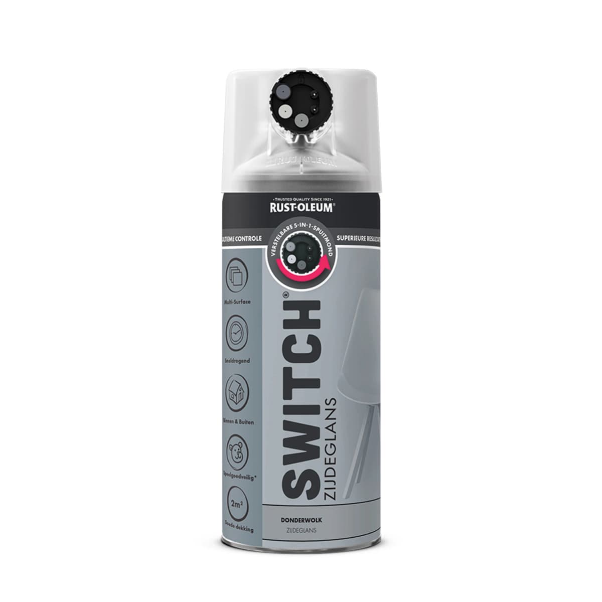 Rust-Oleum Switch Spuitlak - Zijdeglans Donderwolk - 400ml