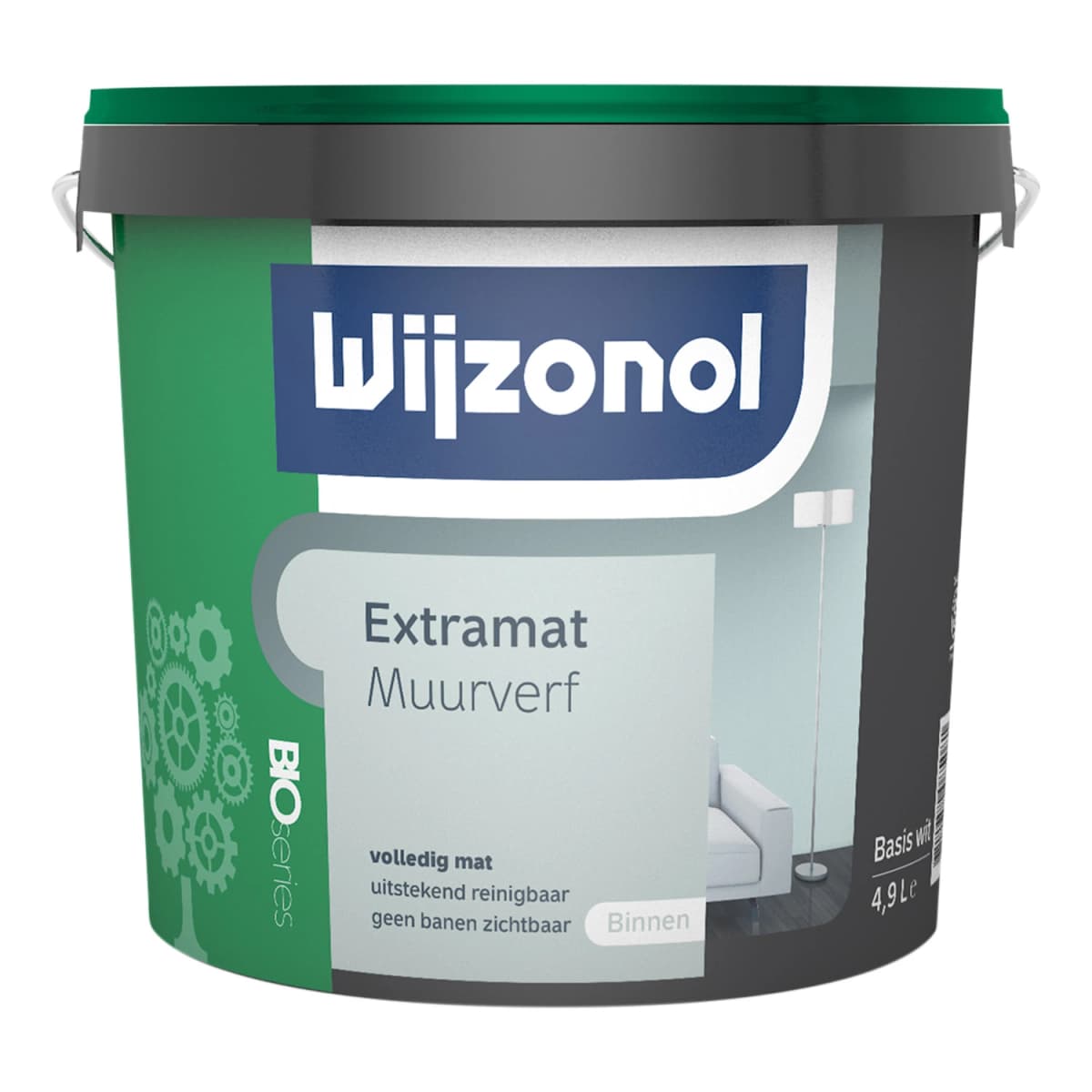 Wijzonol Extramat Muurverf BIO Series - Op Kleur Gemengd - 5L