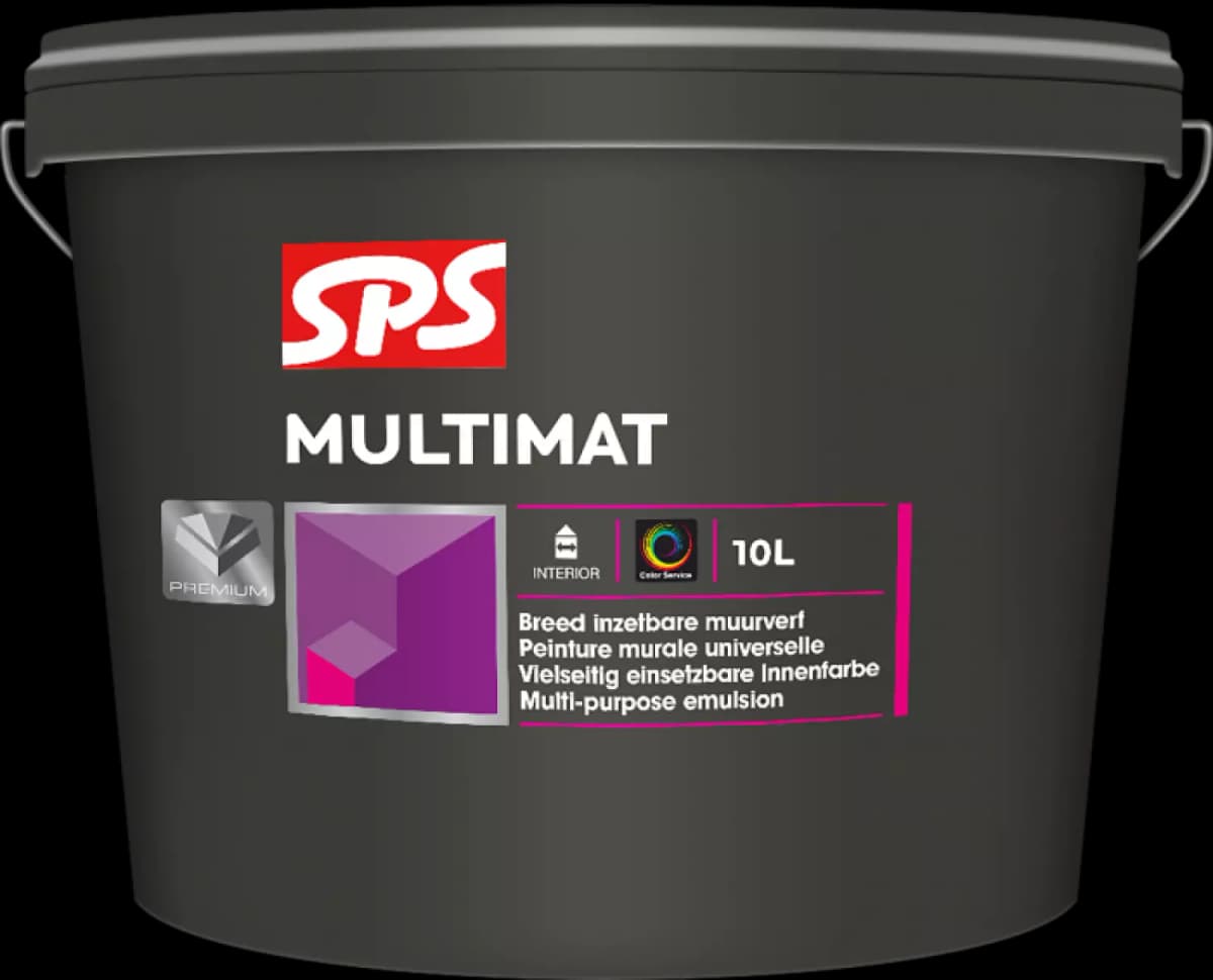 SPS Multimat Muurverf - Op Kleur Gemengd - 4L