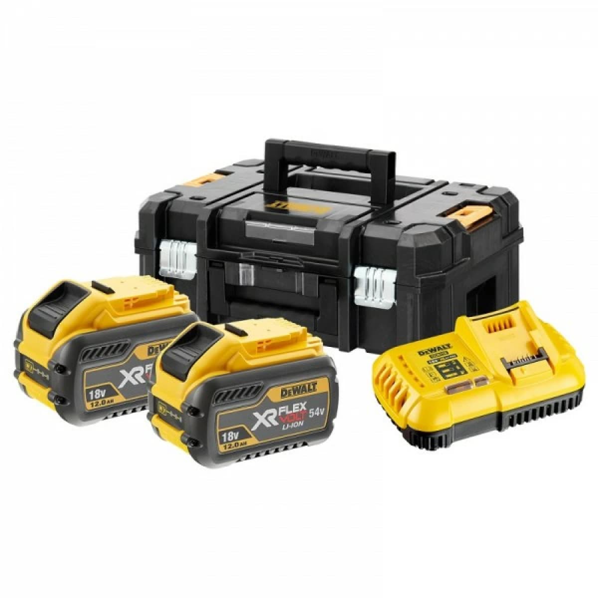 DeWALT DCB118Y2T 18V / 54V Li-ion XR FlexVolt Accu Starterset (2x 12.0Ah Accu) In TSTAK