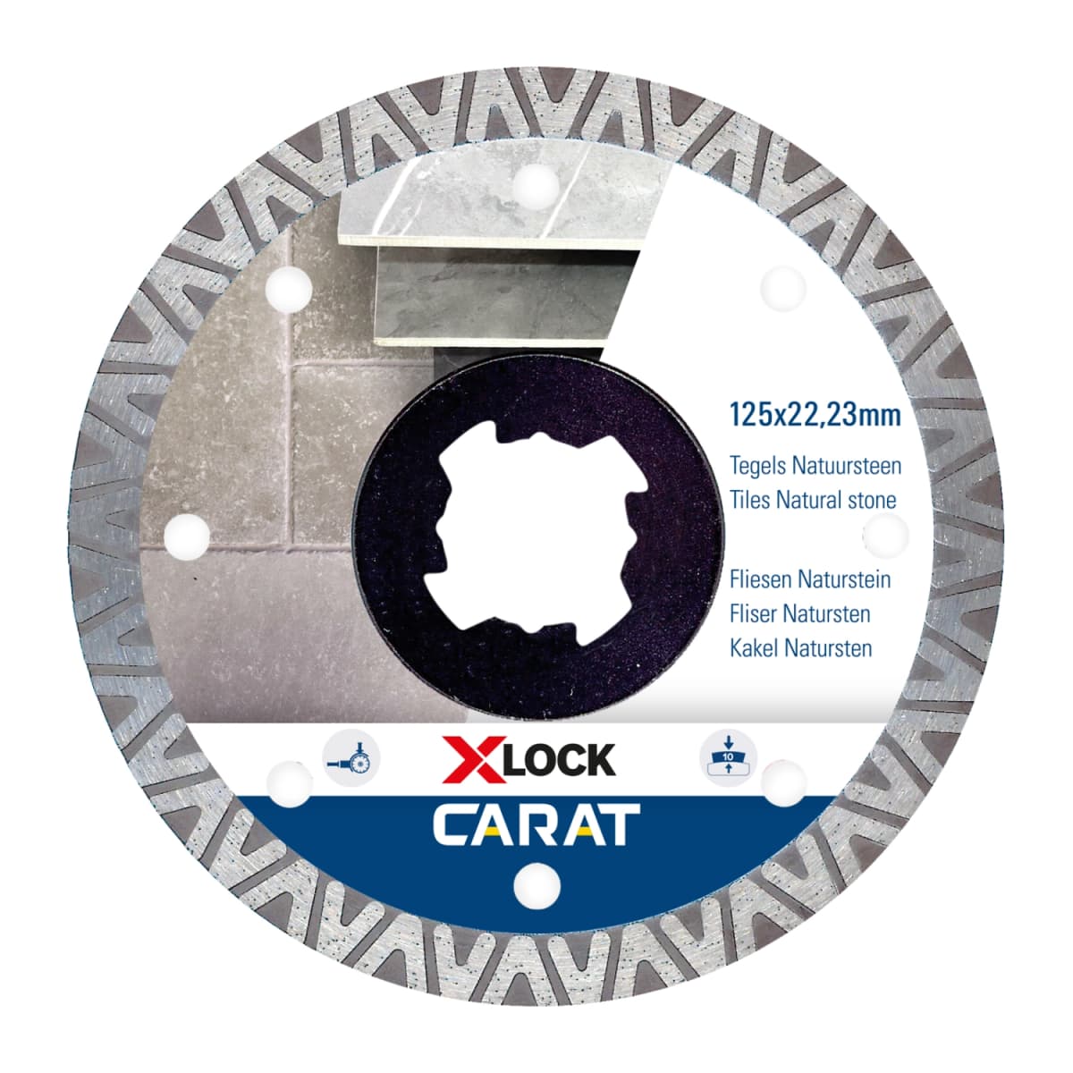 CARAT CTXLOCK125 Diamantzaag X-LOCK TegelsØ125x22,23mm