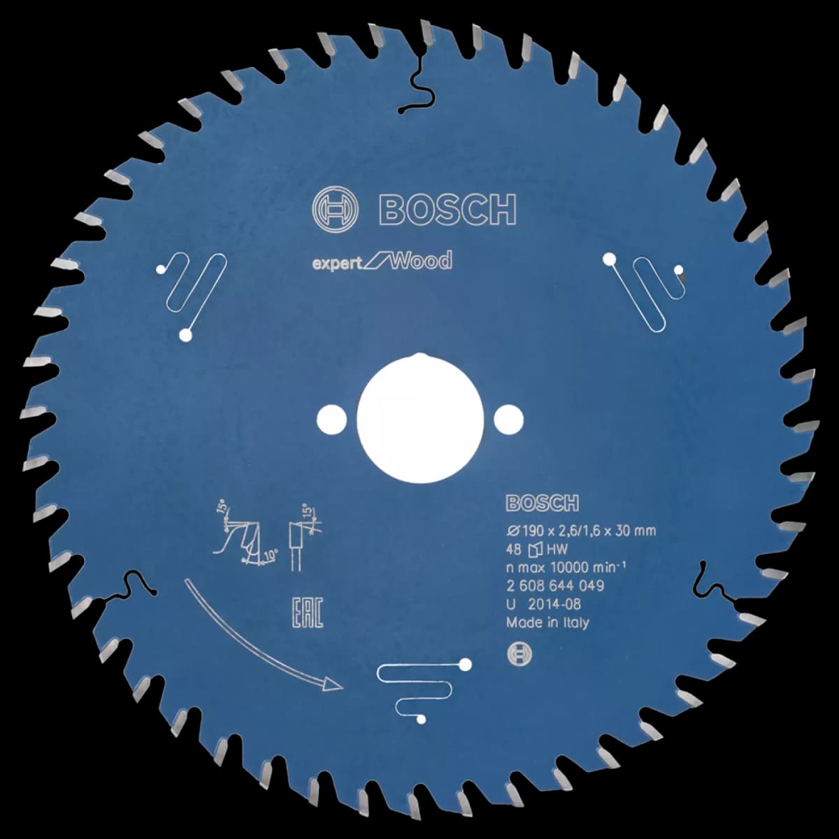 Bosch 2608644049 Expert Cirkelzaagblad - 190 X 30 X 48T - Hout - Carbide