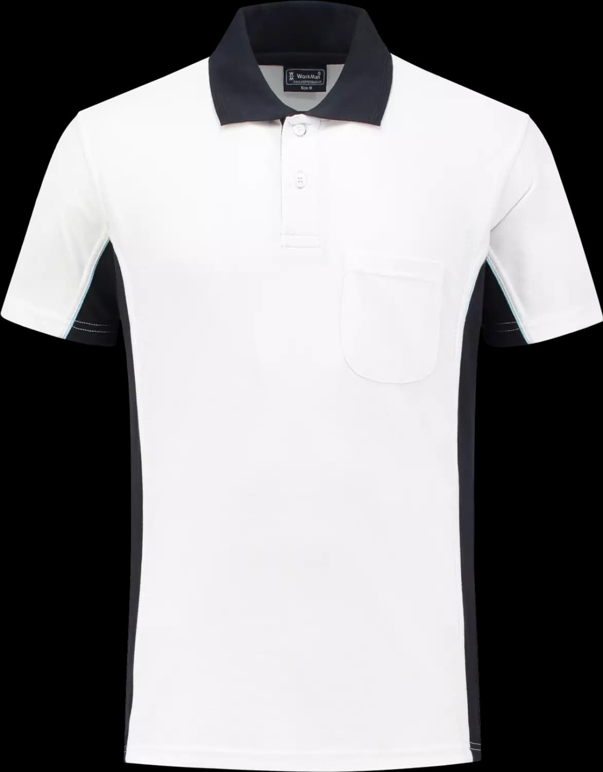 Workman 1401 Poloshirt - Wit / Navy - M