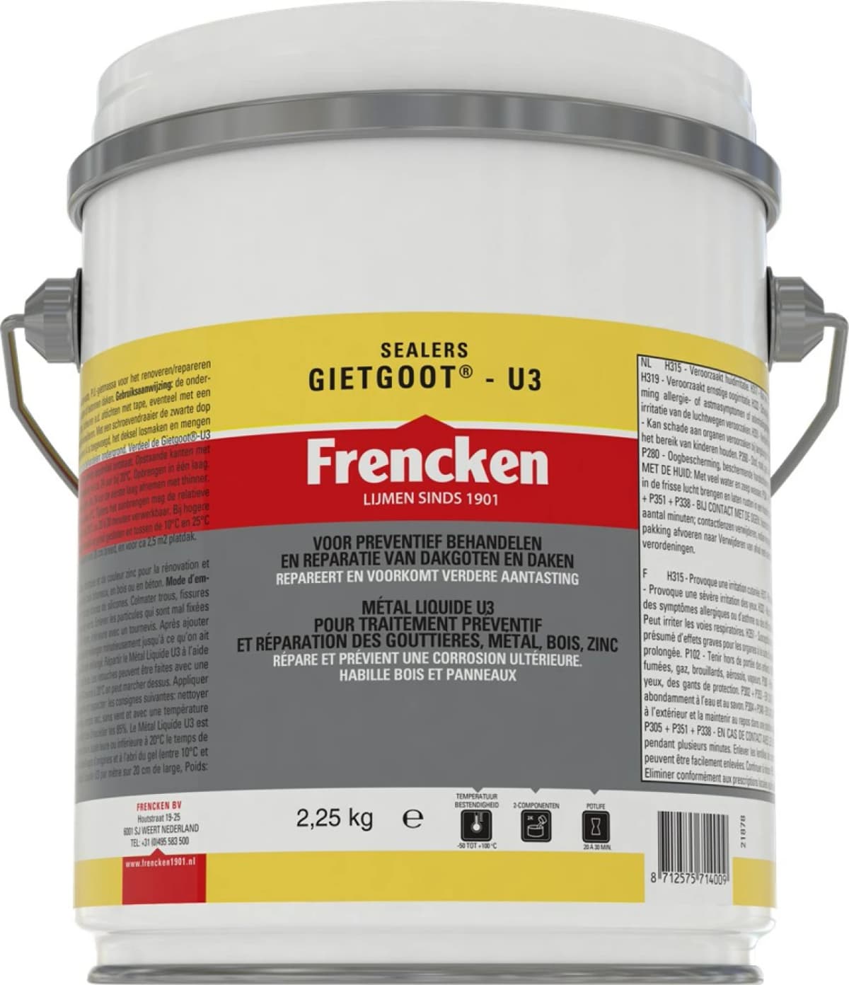 Frencken U3 Gietgoot - Zink - 2,25kg