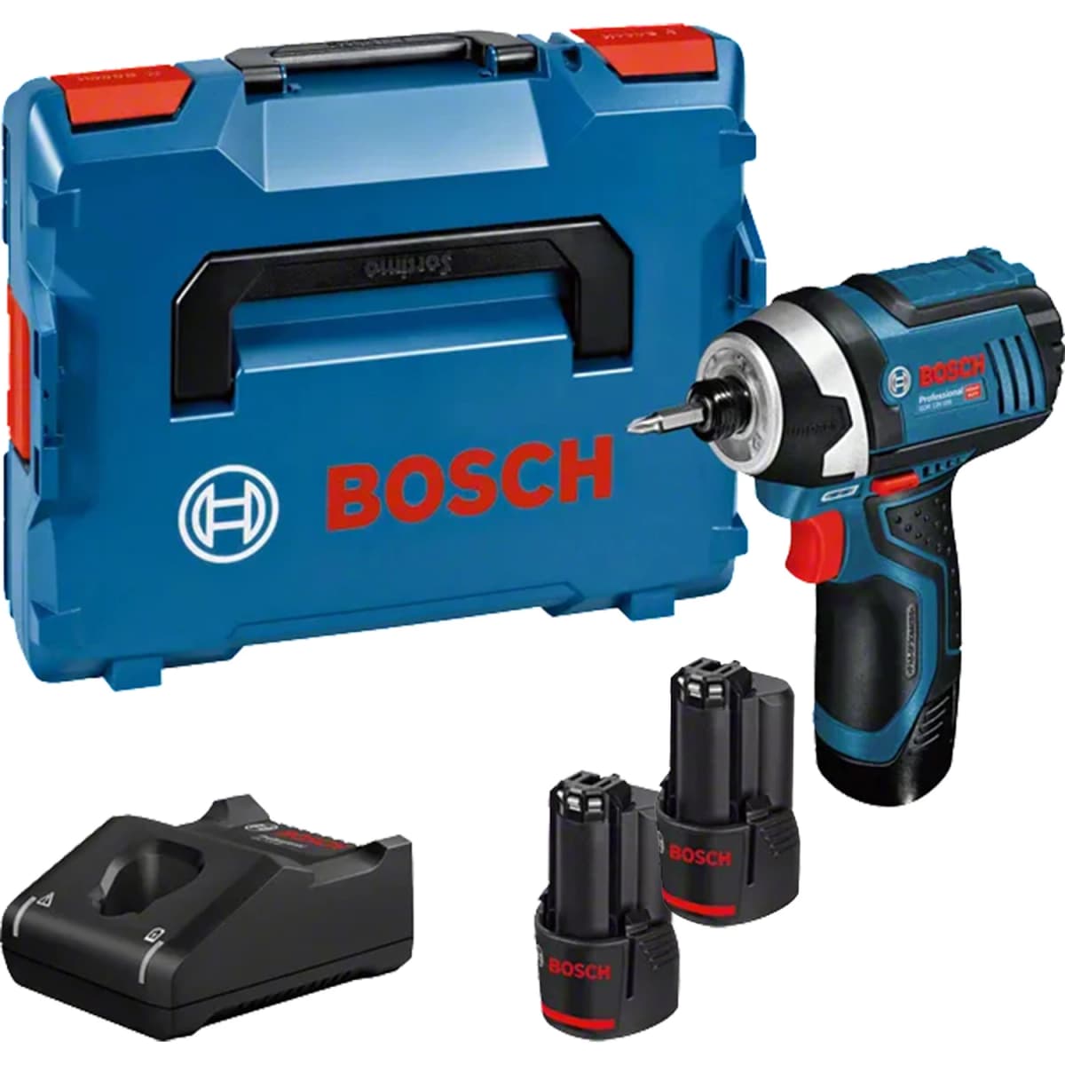 Bosch GDR 12V-105 12V Li-Ion Accu Slagschroevendraaier Set (2x 2.0Ah Accu) In L-Boxx