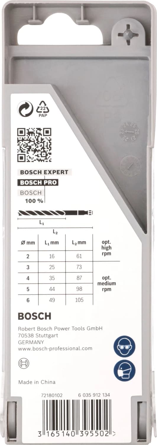 Bosch 2608595525 PRO 5-delige Houtborenset - 2/3/4/5/6mm thumbnail 3