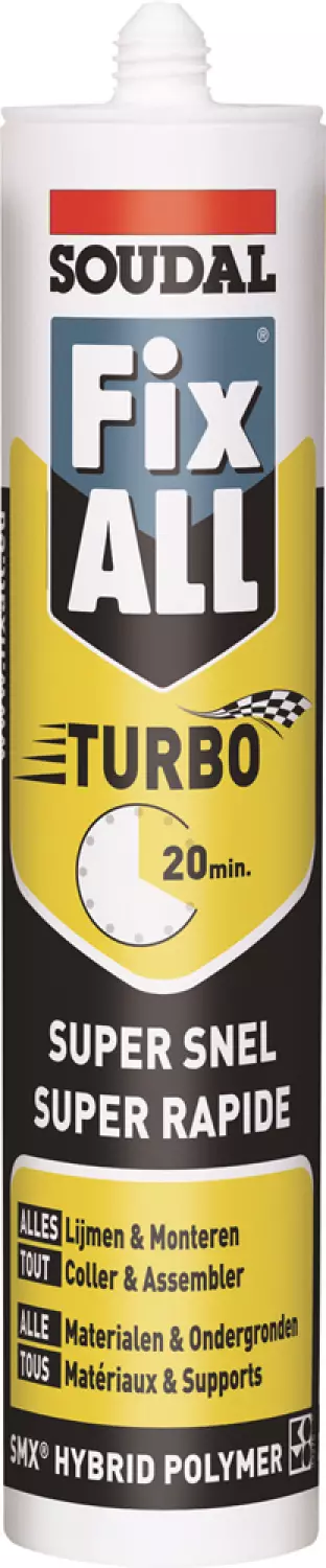 Soudal Fix All - Turbo Supersnelle Lijmkit - Wit - 290ml