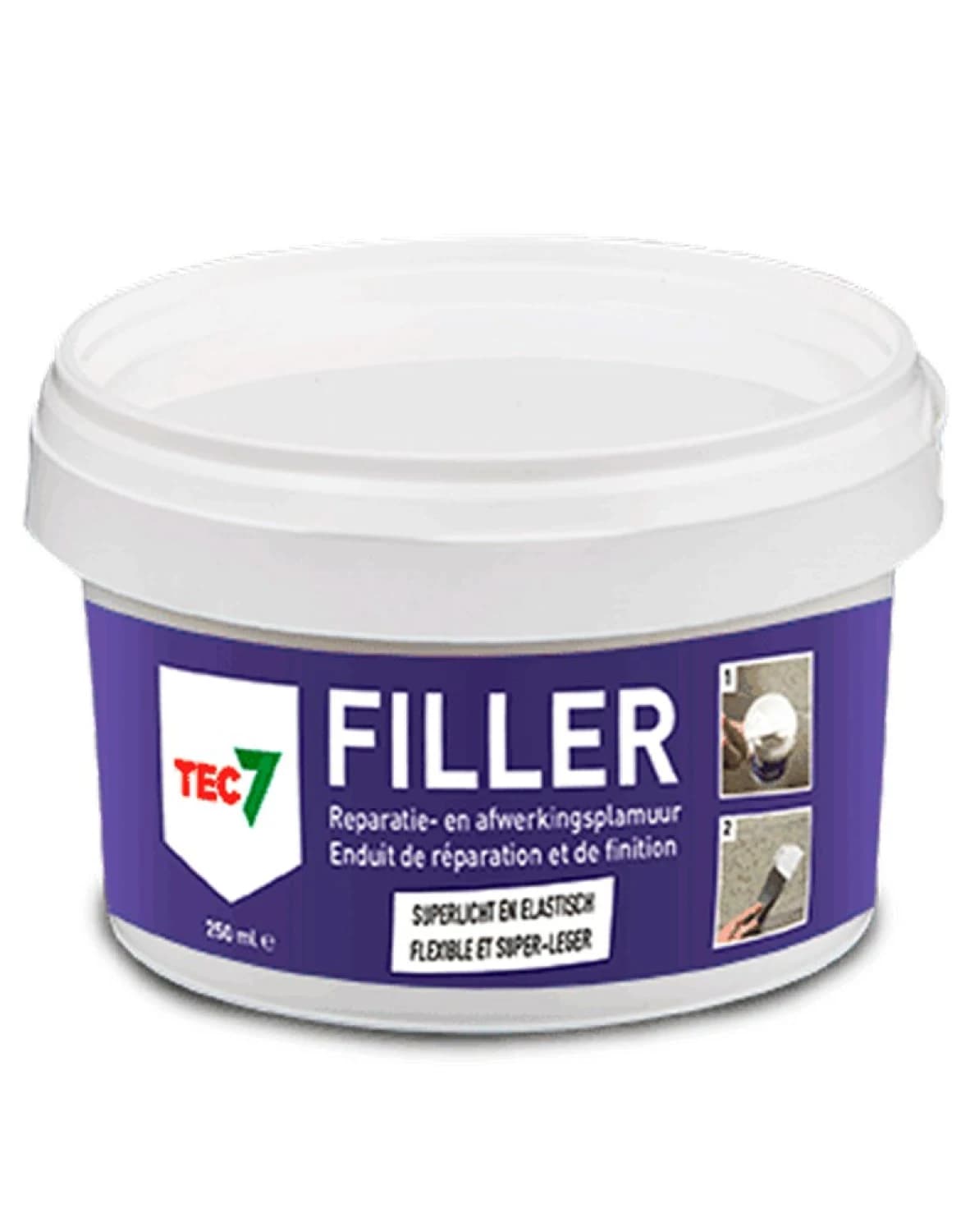 TEC7 Filler Reparatie-/afwerkplamuur - Pot - 250ml