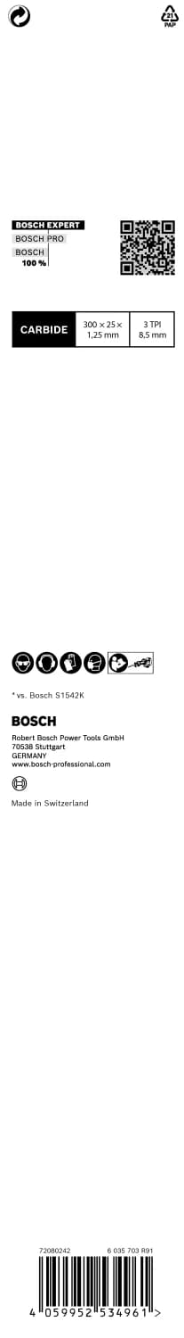 Bosch 2608900406 EXPERT Reciprozaagblad S1242KHM Tough Wood thumbnail 3