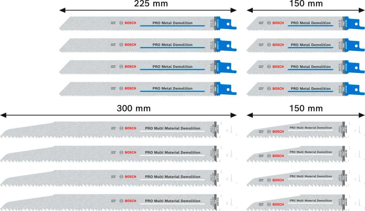 Bosch 2607011822 PRO 16-delige Demolition Zaagbladenset In Tough Box thumbnail 4