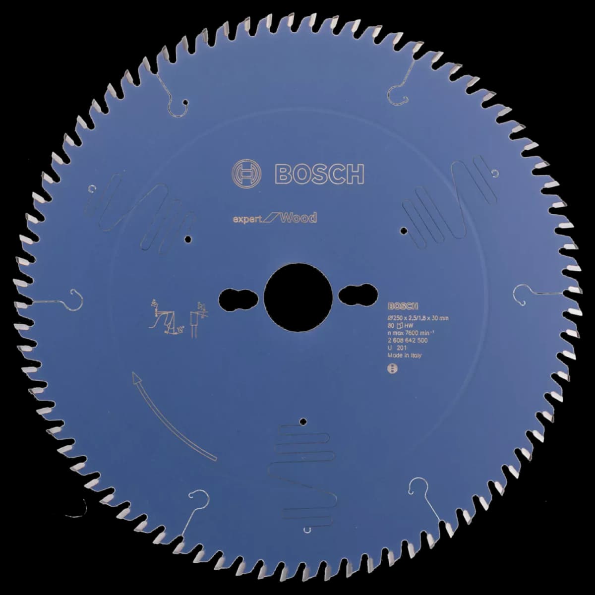 Bosch 2608642500 Expert Cirkelzaagblad - 250 X 30 X 80T - Hout - Carbide