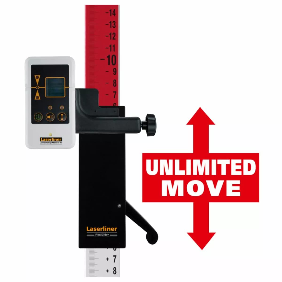 Laserliner 080.50 Flexi-meetlat Plus Rode Meetlat - Uitschuifbaar - 240cm thumbnail 4