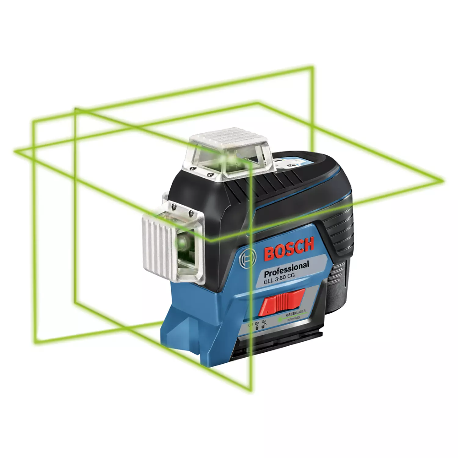 Bosch GLL 3-80 CG 12V Li-Ion Accu Kruislijnlaser Set (1x 2.0Ah Accu) In L-Boxx - Groen thumbnail 2