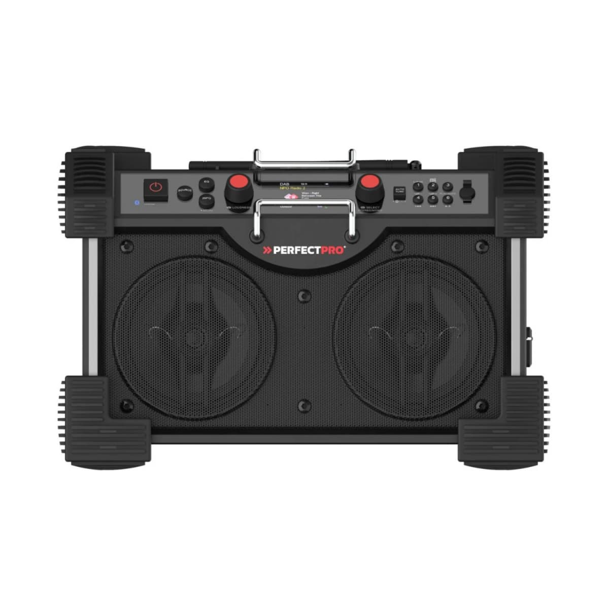 PerfectPro ROCKHART RH4 18V Multi Battery Bouwradio - FM RDS / DAB+ - AUX-in - Bluetooth