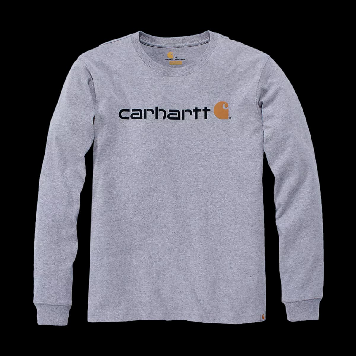 Carhartt Core Logo T-Shirt Long Sleeve Heather Gray - M