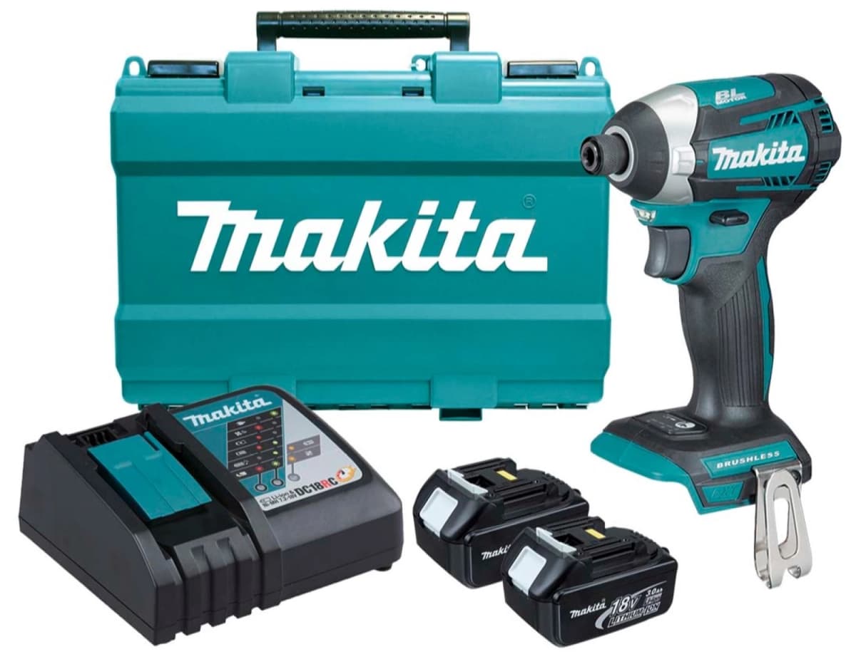 Makita DTD154RFE 18V Li-Ion Accu Slagschroevendraaier Set (2x 3.0Ah Accu) In Koffer - Koolborstelloos